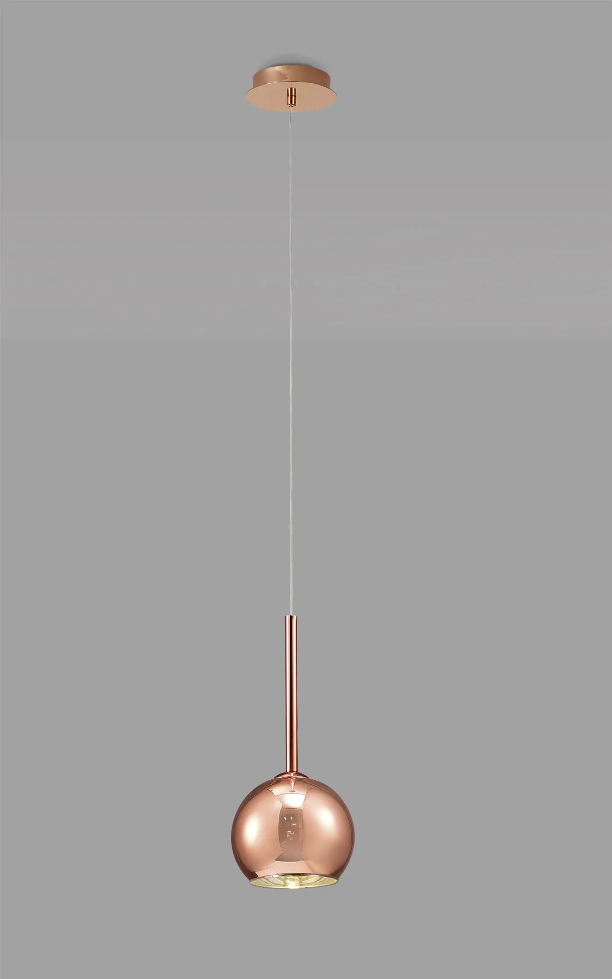 Regina Glass Pendant 1 Light Copper D0107  Deco Regina